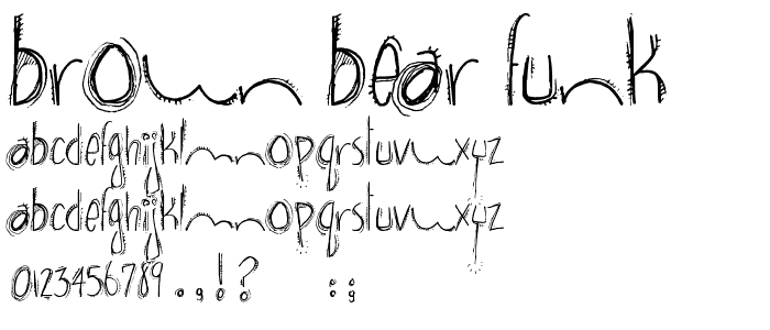 brown bear funk font
